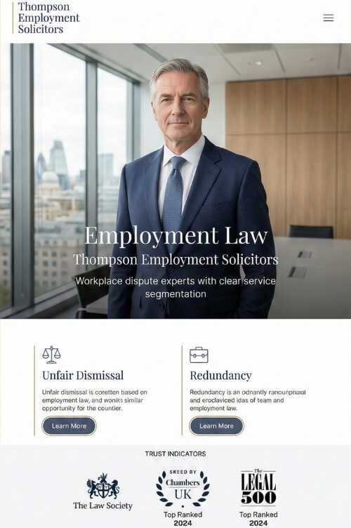 Employment Law Website Design