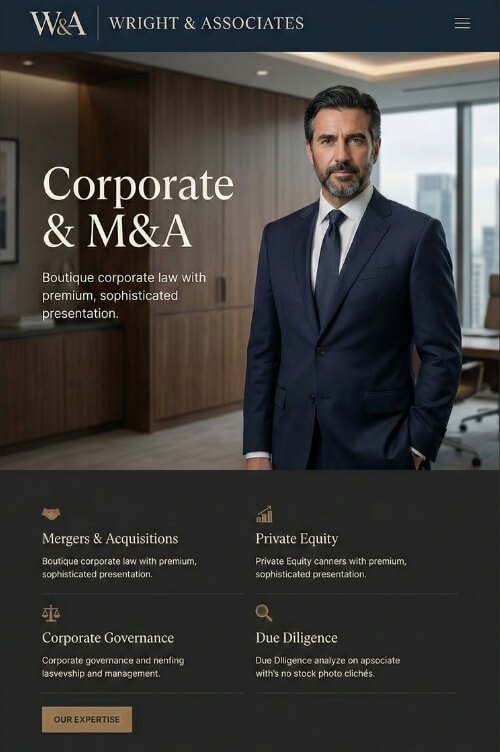 Corporate Law Website Design