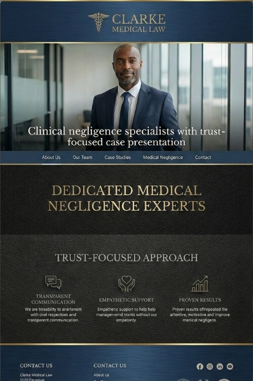 Medical Negligence Website Design