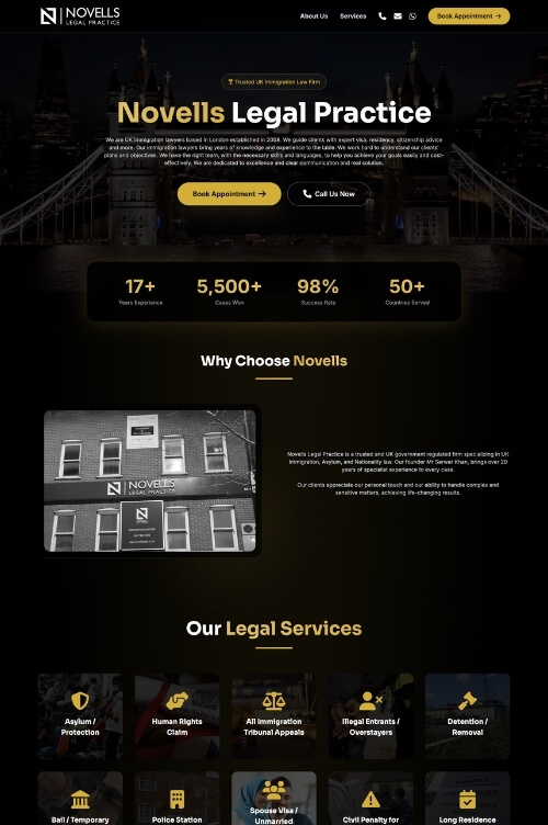 Immigration Law Website Design